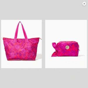 Lilly Pulitzer Packable Tote & Matching Pippa Pouch NWT